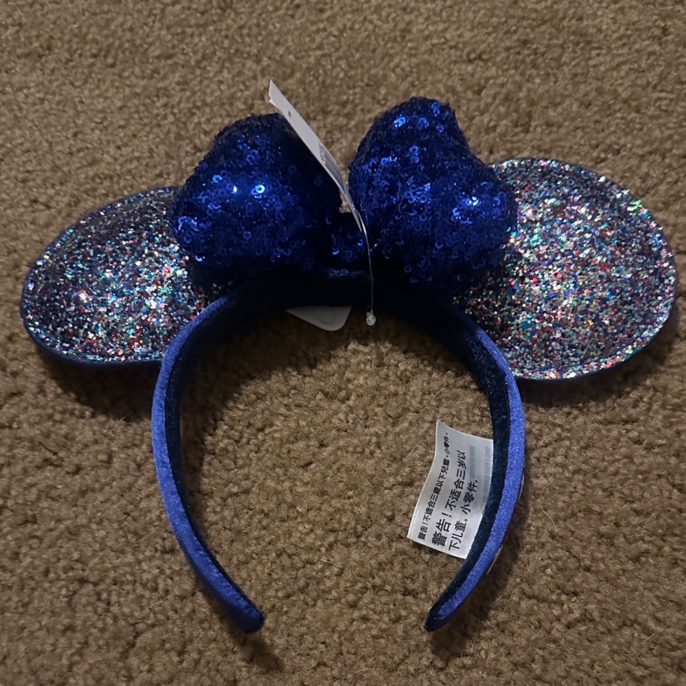 Disney Blue and Multicolor Sequin Minnie Ears